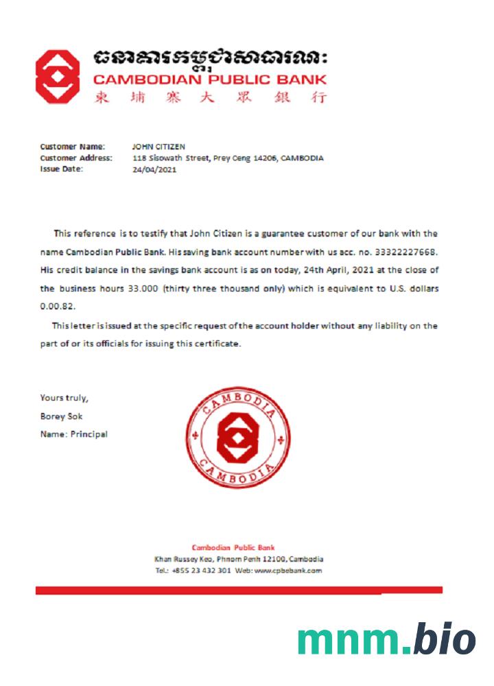 Przykład odniesienia Cambodia Cambodianpublicbank w formatach Word i PDF