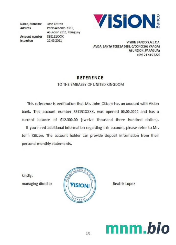 Przykład odniesienia do wizji Paragwaju w formatach Word i PDF