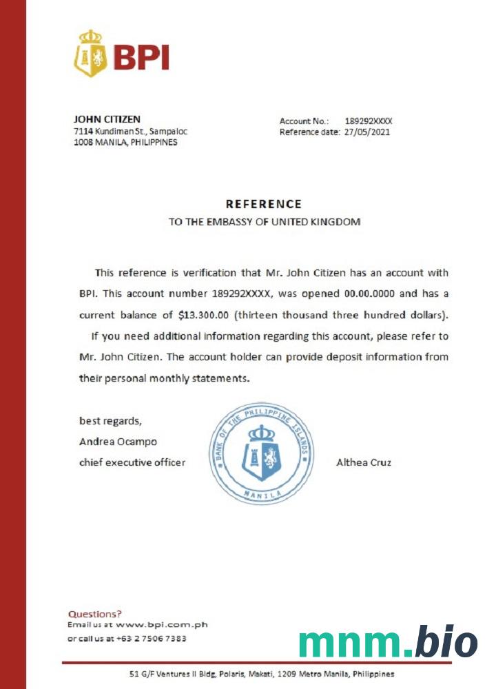 Przykład odniesienia Filipin BPI w formatach Word i PDF