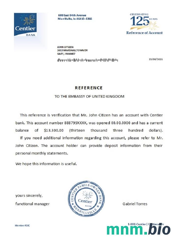 Przykład referencyjny USA Centier w formatach Word i PDF