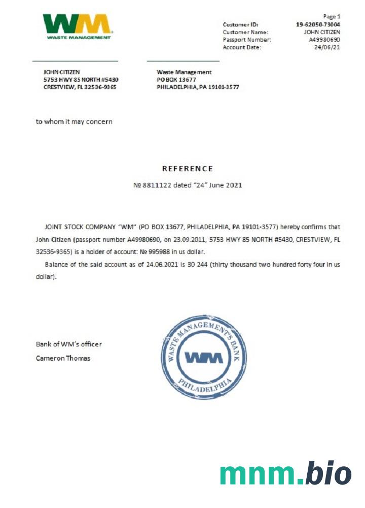 Przykład odniesienia USA wm w formatach Word i PDF